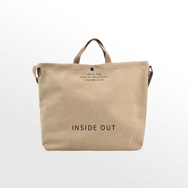 túi vải canvas màu nâu